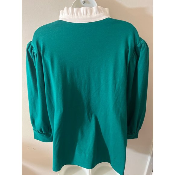 Crown and Ivy Emerald Fashion Knits Collared Plus Top Size 2X - Picture 5 of 9